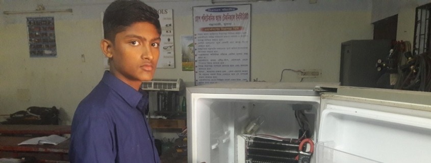 Testimony 1 joyonto is in refrigeration and air conditioning workshop