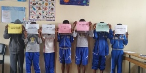 Children celebrating international day for street children at hope for justice