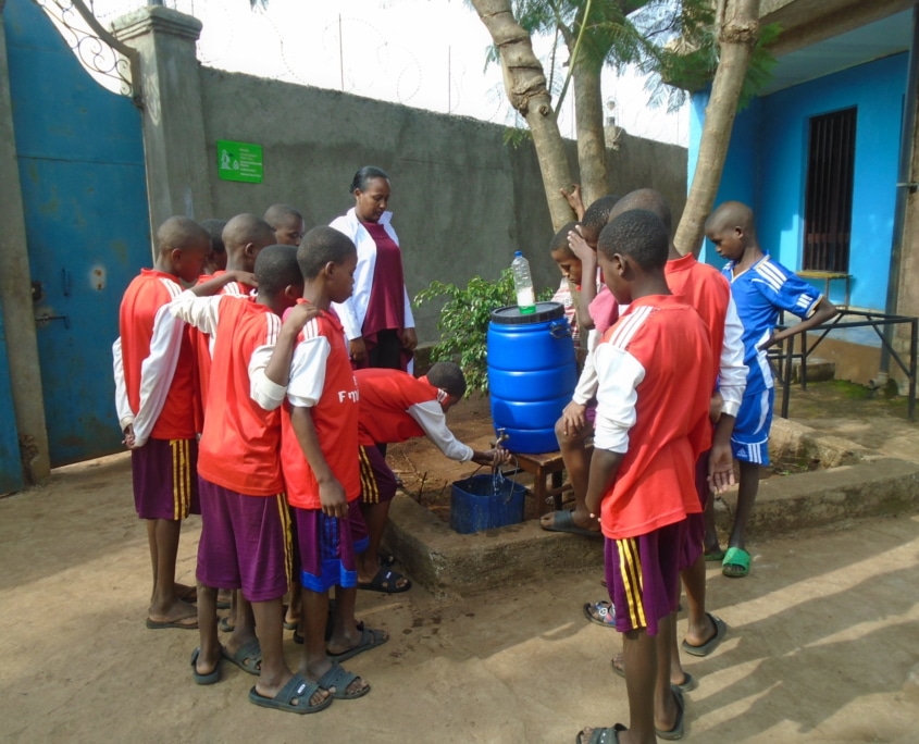 Andinet and sitota hand washing demonstration