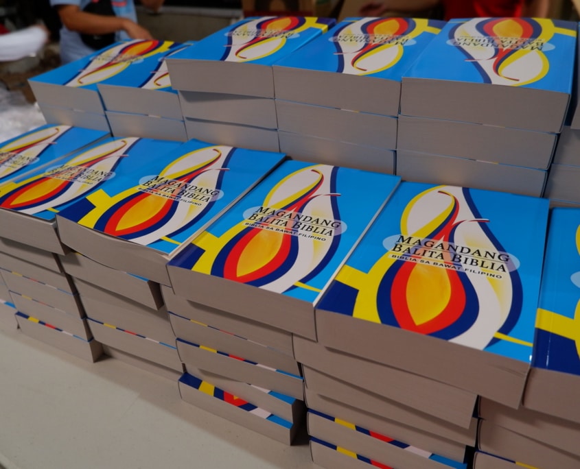 Giving bibles for sponsored families 1