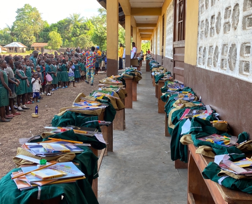 Distribution of uniforms and learning materials